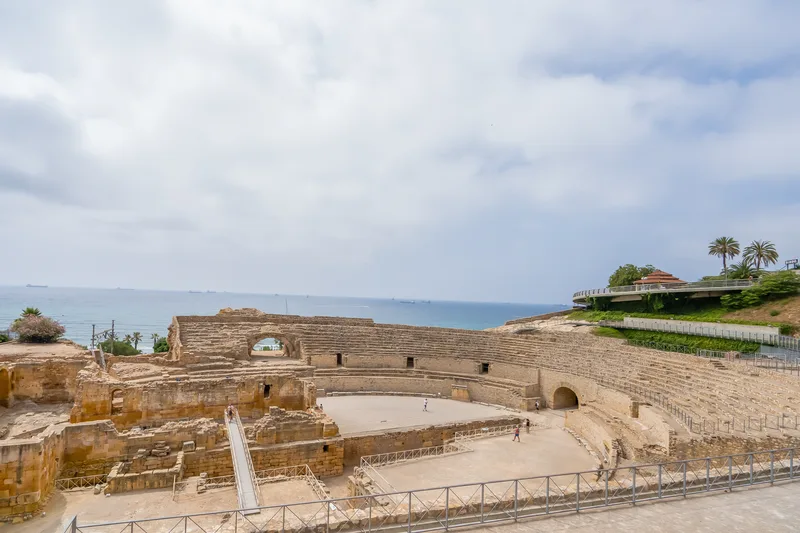 Anfiteatro romano de Tarragona (Tarraco), Patrimonio de la Humanidad UNESCO, junto al mar Mediterráneo
